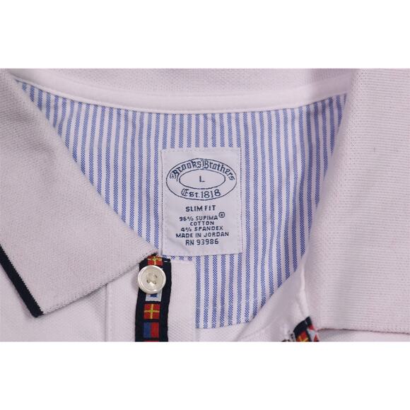Brooks Brothers 1818 Slim Fit Yachting Polo Shirt Men's Large - Picture 5 of 7